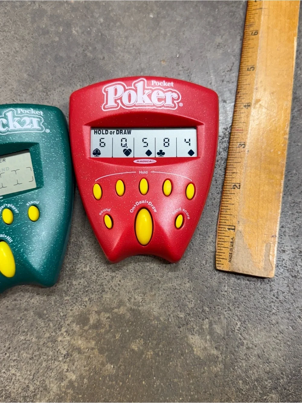 Radica Pocket Poker & Blackjack Electronic Games Lot